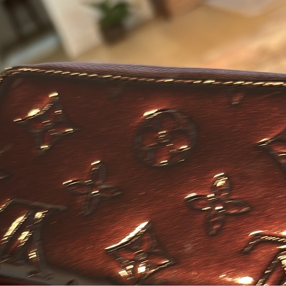 Louis Vuitton Bordeaux Vernis Patent Leather Monogram doublezip small wallet EUC - Picture 4 of 12